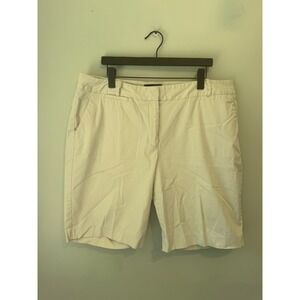 Talbots Woman Beige Chino Bermuda Shorts Plus Size 16W Light Stone Cotton Blend